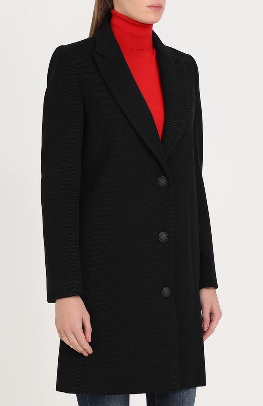 Пальто прямого кроя с контрастными пуговицами Lanvin 
