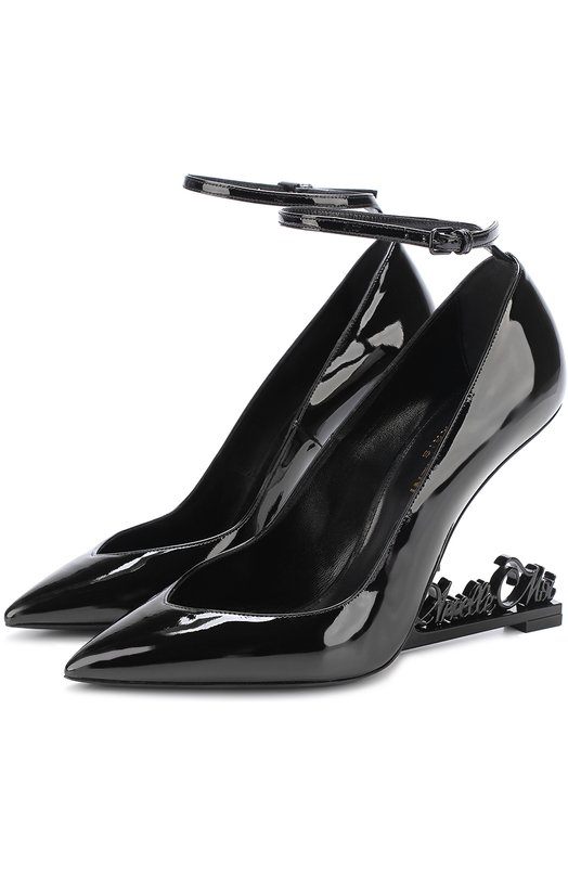Лаковые туфли Opyum на фигурном каблуке Yves Saint Laurent 