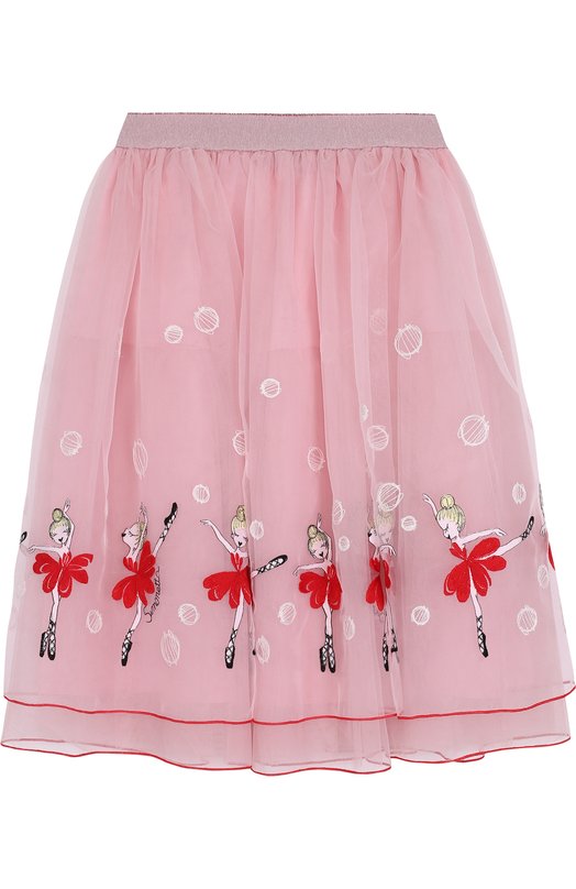 Многослойная юбка-миди с вышивкой SIMONETTA 2469009