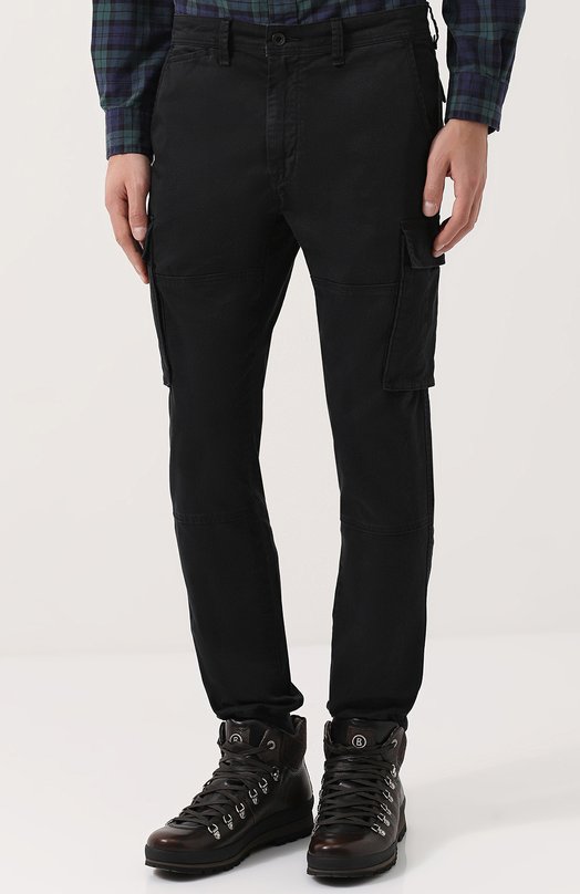 Хлопковые брюки карго с манжетами на резинке Polo Ralph Lauren 