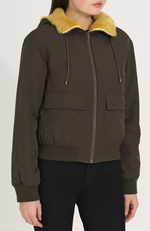 Двусторонняя куртка с подкладкой из меха норки Army Yves Salomon 
