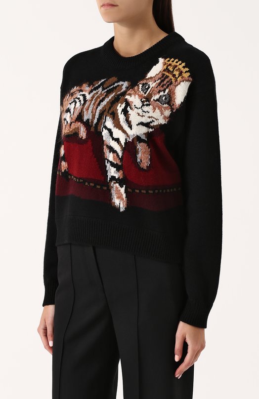 Кашемировый пуловер с принтом Dolce&Gabbana 
