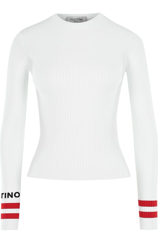 Облегающий пуловер с круглым вырезом Valentino 