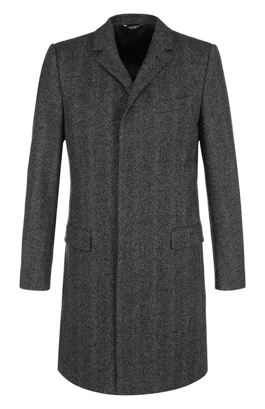 Однобортное пальто из смеси шерсти и кашемира Dolce&Gabbana 