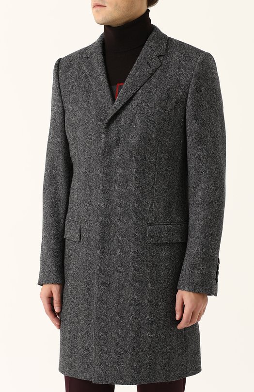 Однобортное пальто из смеси шерсти и кашемира Dolce&Gabbana 