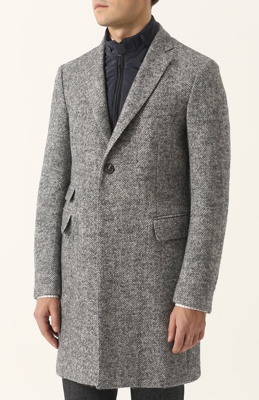 Однобортное шерстяное пальто с подстежкой Pal Zileri 