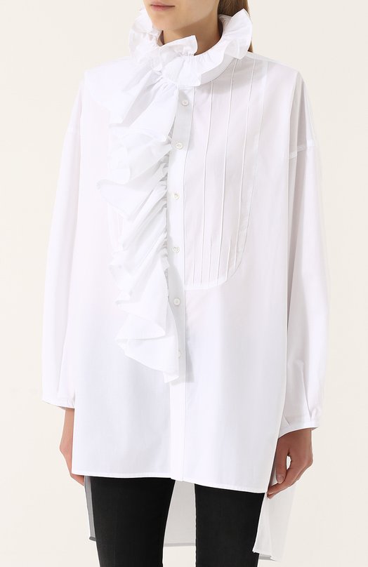 Удлиненная хлопковая блуза с оборками Faith Connexion 
