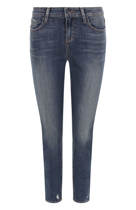 Укороченные джинсы-скинни с потертостями PAIGE 