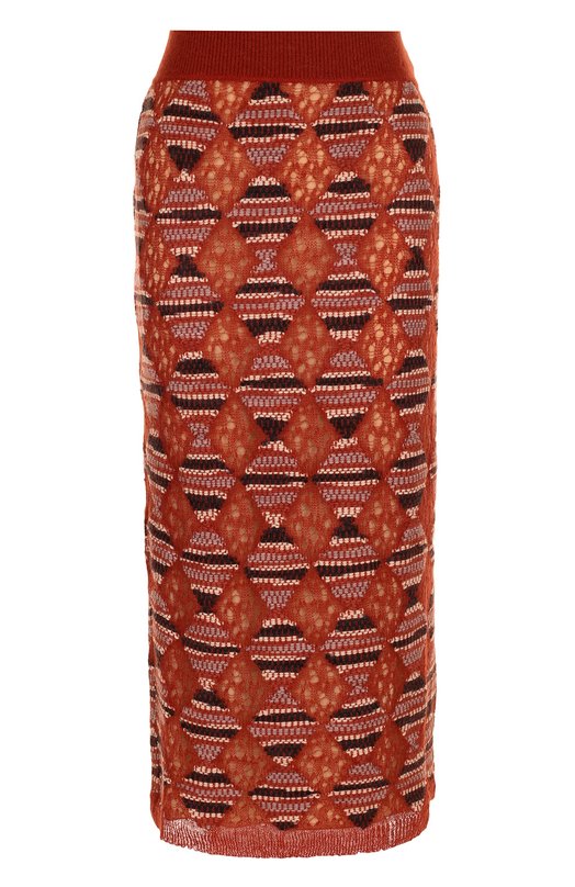 Шерстяная юбка-миди с широким поясом Missoni 