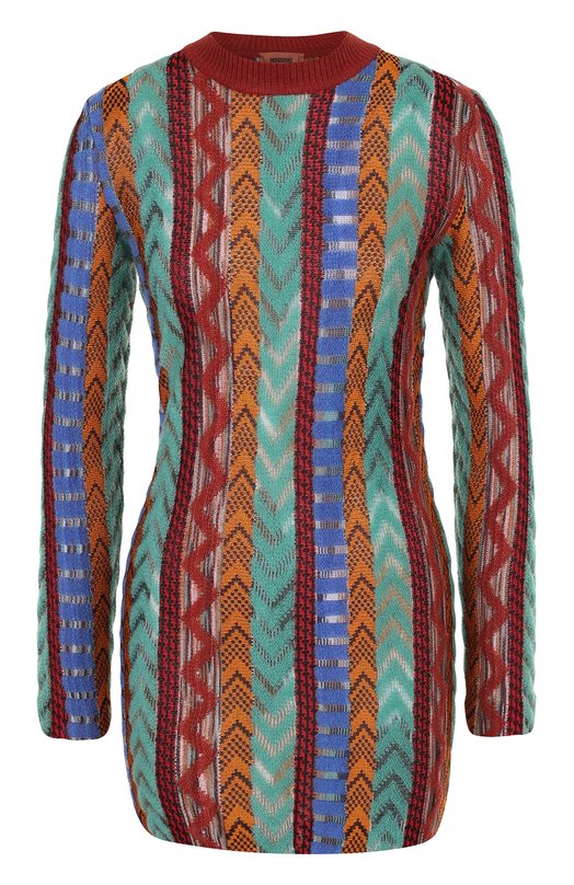Удлиненный приталенный пуловер с длинным рукавом Missoni 