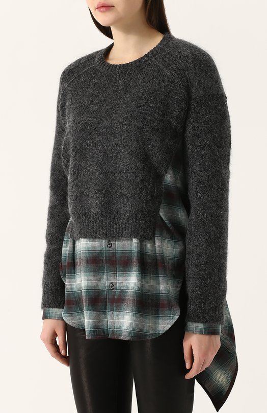 Шерстяной пуловер с круглым вырезом Dsquared2 