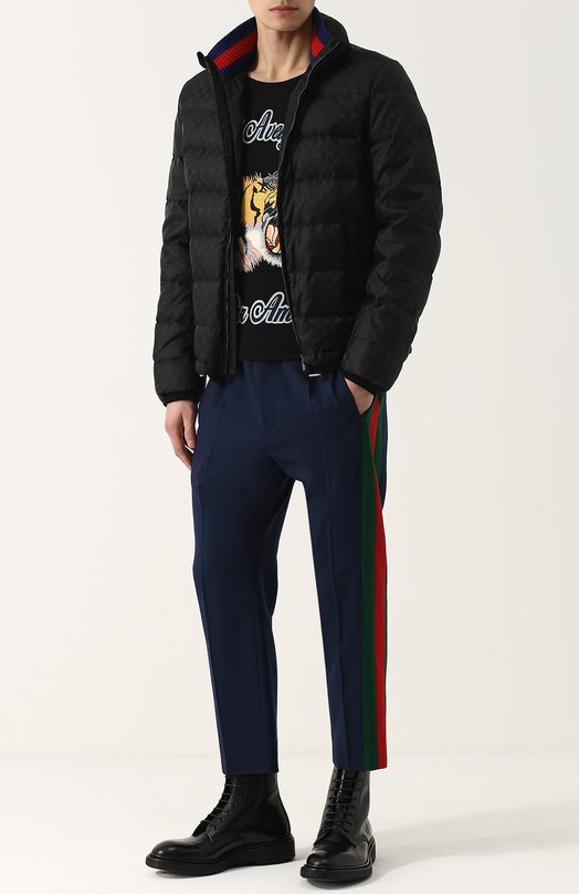 Утепленная куртка на молнии с воротником-стойкой Gucci 