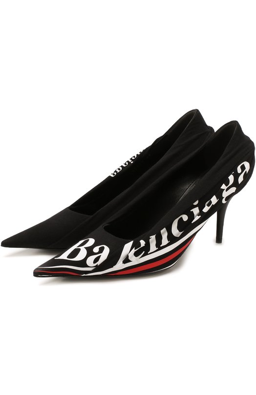 Текстильные туфли Knife с логотипом бренда Balenciaga 