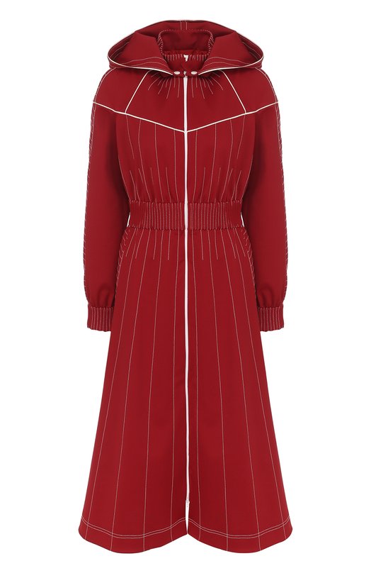 Приталенное платье-миди с капюшоном Valentino 