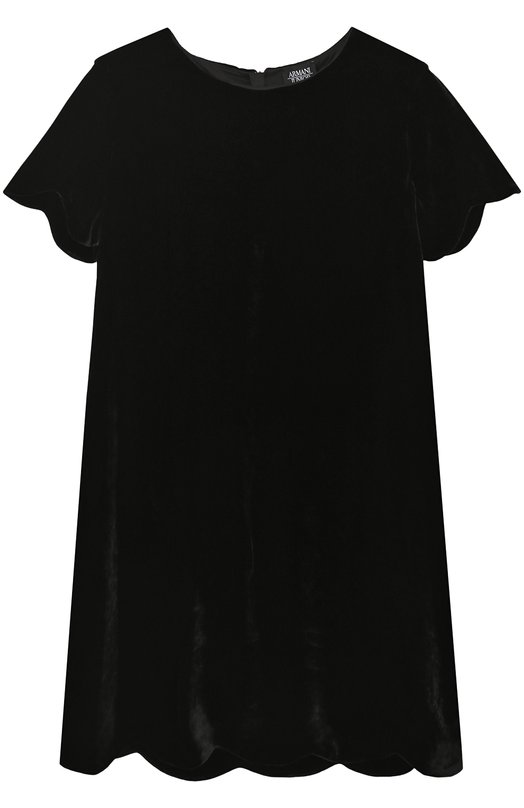 Платье прямого кроя с фигурной отделкой Armani Junior 2523847
