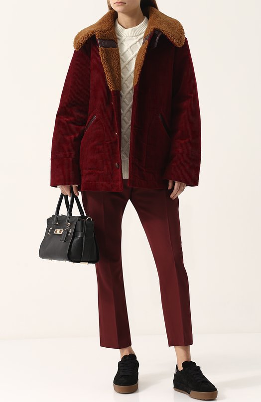 Укороченное вельветовое пальто с отложным воротником Marc by Marc Jacobs 