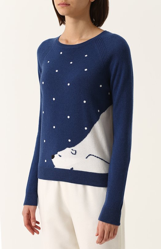 Кашемировый пуловер с круглым вырезом Loro Piana 