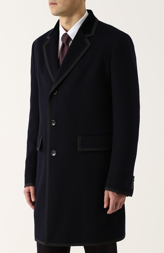 Однобортное пальто из смеси шерсти и кашемира Gucci 