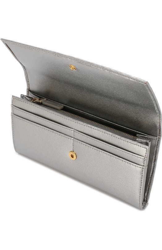 Кожаный кошелек с клапаном и логотипом бренда Coccinelle 