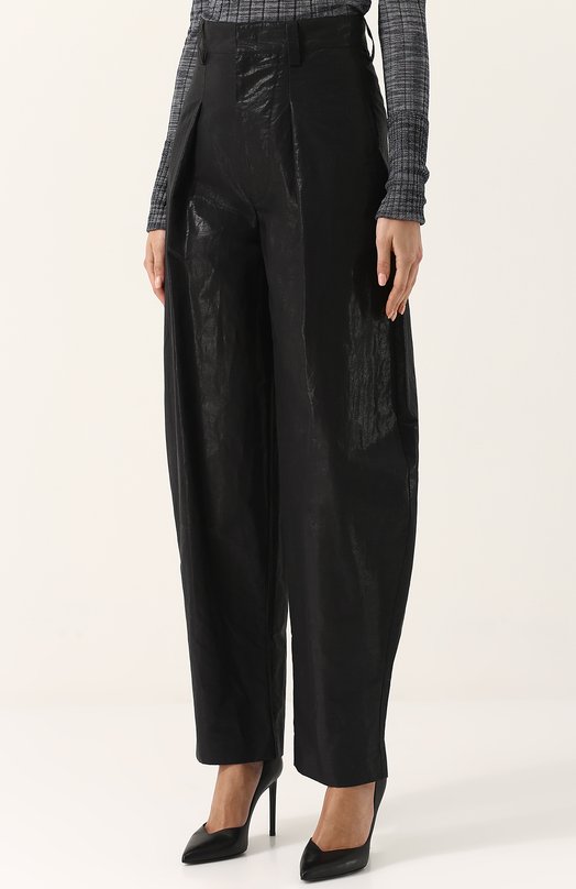 Однотонные брюки из смеси хлопка и льна Isabel Marant 