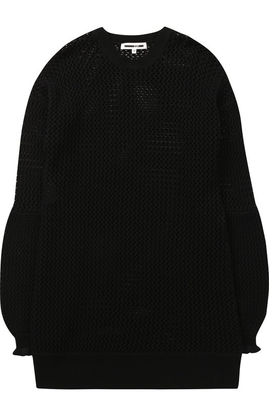 Удлиненный шерстяной пуловер фактурной вязки MCQ 