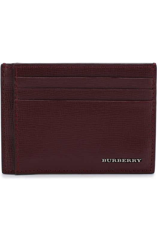 Кожаный футляр для кредитных карт с зажимом для купюр Burberry 