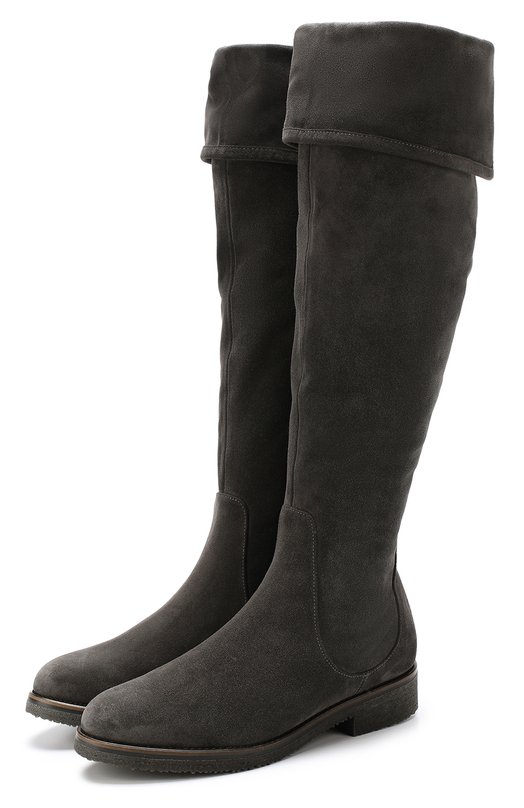 Замшевые ботфорты с отворотами Baldan