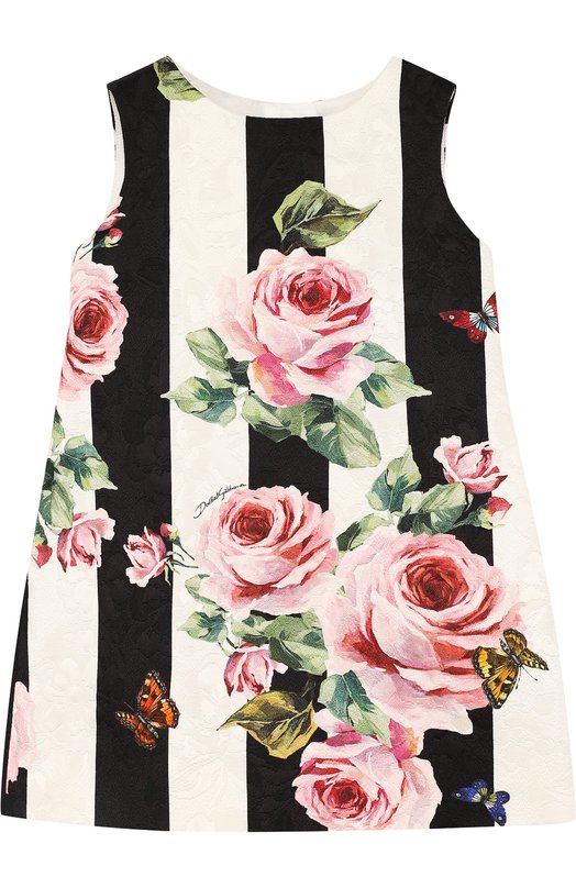 Мини-платье А-силуэта с принтом Dolce&Gabbana 2564625