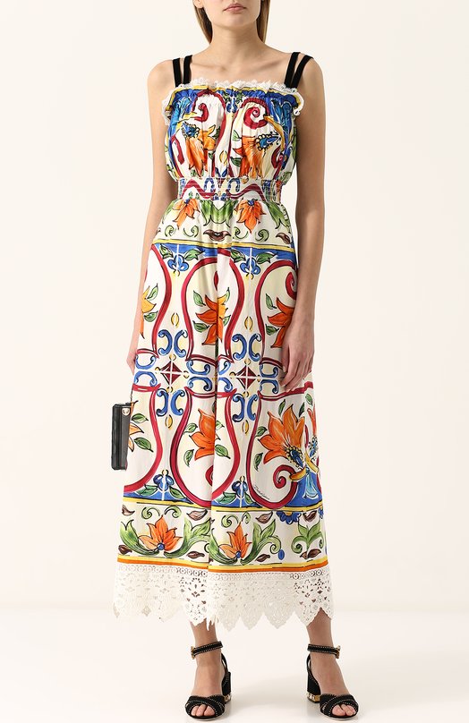 Замшевые босоножки Keira с декором Dolce&Gabbana 