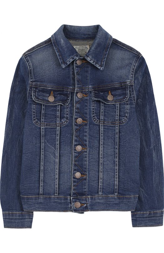 Джинсовая куртка с аппликацией и вышивкой Polo Ralph Lauren 2584226
