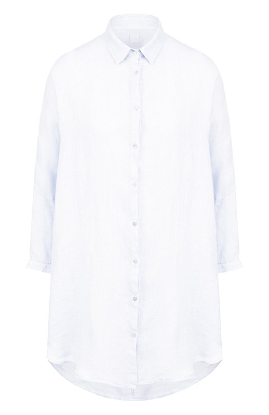 Однотонная льняная блуза свободного кроя 120% LINO 
