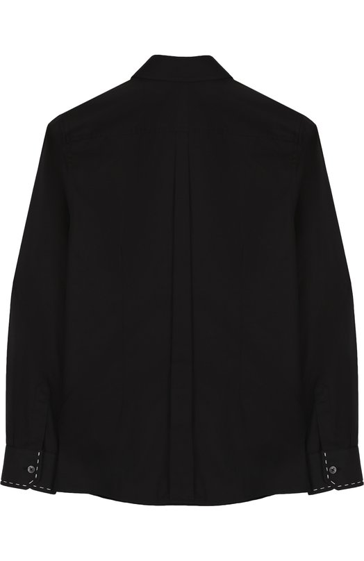 Хлопковая рубашка с контрастной вышивкой Dolce&Gabbana 2563691
