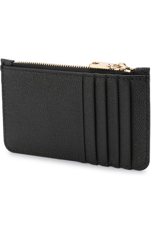Кожаный футляр для кредитных карт на молнии с принтом Dolce&Gabbana 