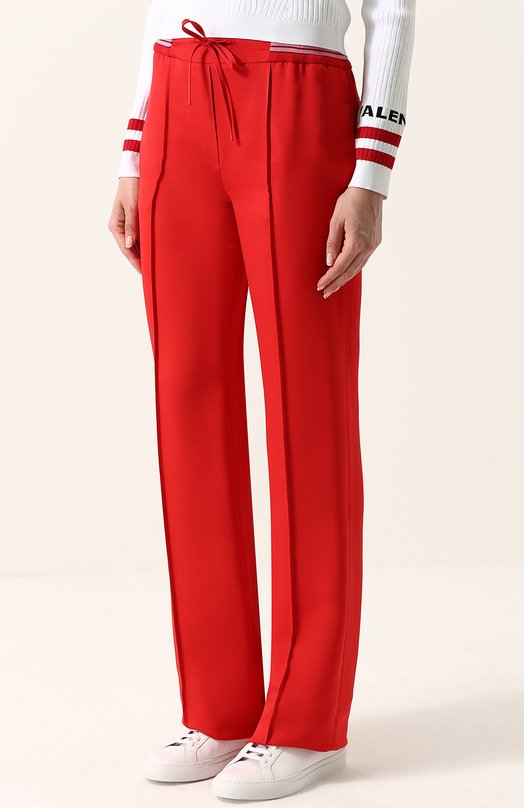 Расклешенные брюки со стрелками и эластичным поясом Valentino 
