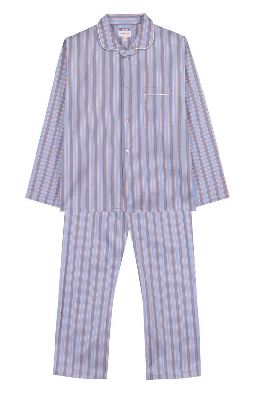 Хлопковая пижама с принтом DEREK ROSE 2603621
