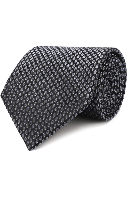 Шелковый галстук с узором Lanvin 