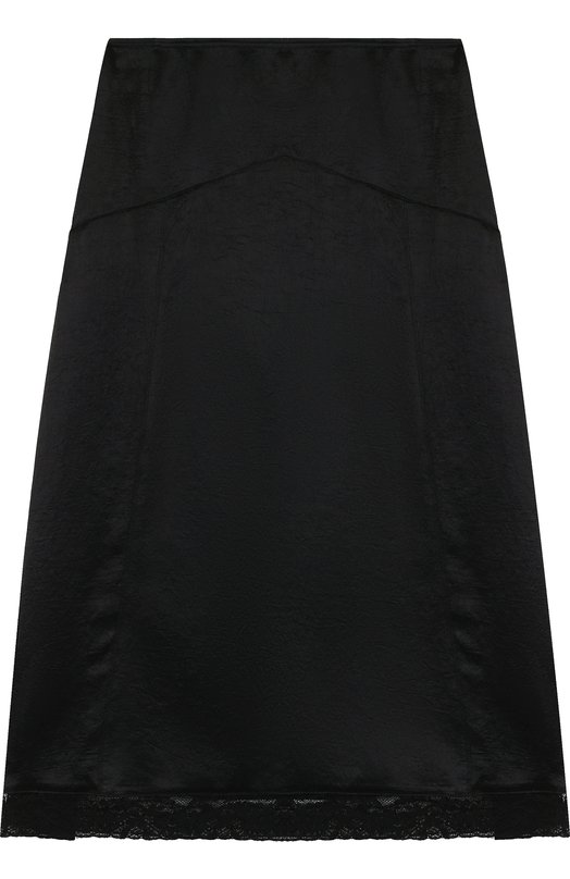 Однотонная юбка-миди с кружевной отделкой MCQ 