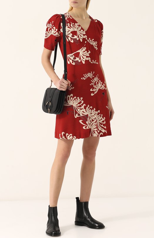 Приталенное мини-платье с цветочным принтом MCQ 