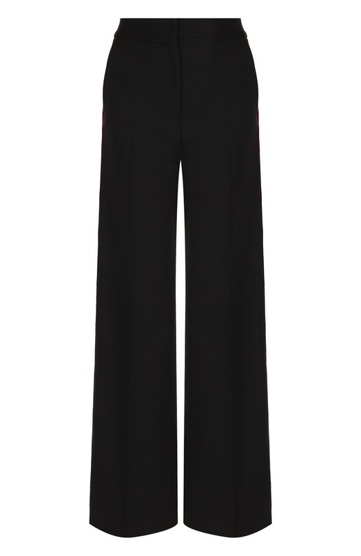 Расклешенные брюки из смеси шерсти и шелка с контрастными лампасами Dolce&Gabbana 