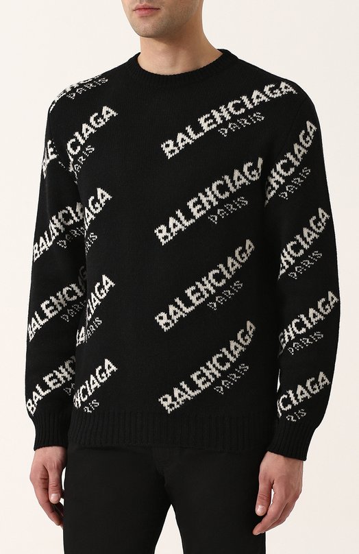 Шерстяной свитер свободного кроя Balenciaga 