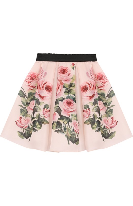 Шелковая юбка с принтом и защипами Dolce&Gabbana 2617422