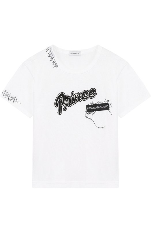 Хлопковая футболка с принтом Dolce&Gabbana 2625742