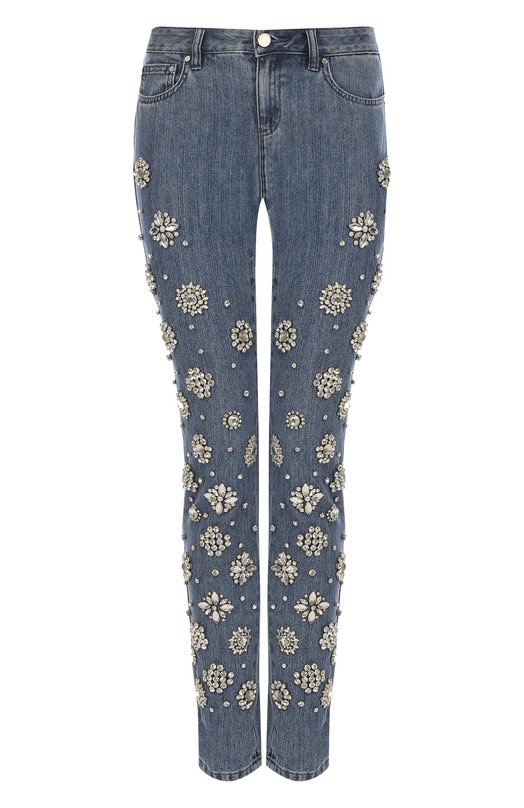 Укороченные джинсы-скинни с декоративной отделкой Michael Michael Kors 