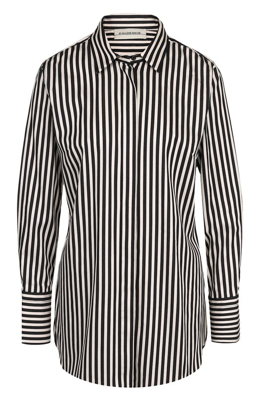 Хлопковая блуза свободного кроя в полоску By Malene Birger 