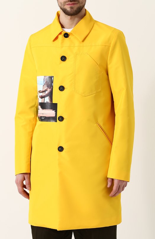 Однобортное пальто на пуговицах с принтом No. 21 
