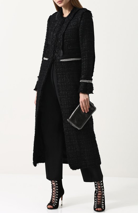 Удлиненное буклированное пальто с круглым вырезом Alexander Wang 