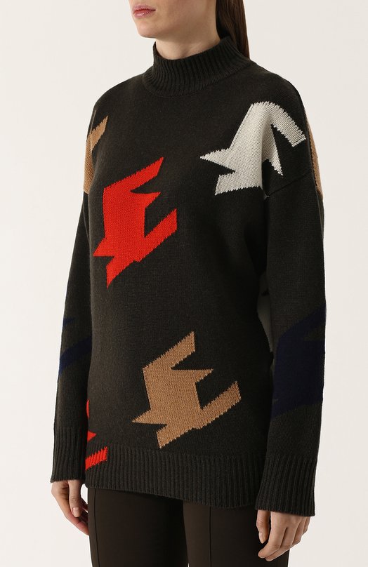 Кашемировый свитер свободного кроя с высоким воротником Victoria Beckham 