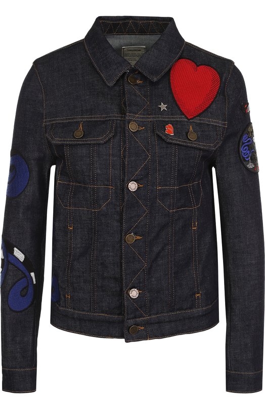 Джинсовая куртка с контрастными отделкой и прострочкой Zadig&Voltaire 