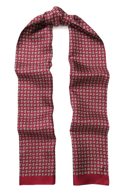 Шелковый шарф с узором пейсли Eton 