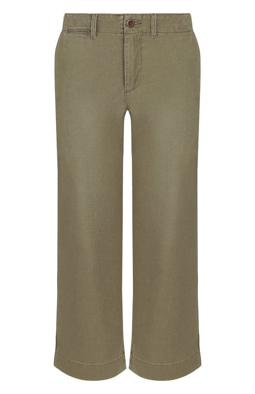 Укороченные однотонные брюки из хлопка Polo Ralph Lauren 
